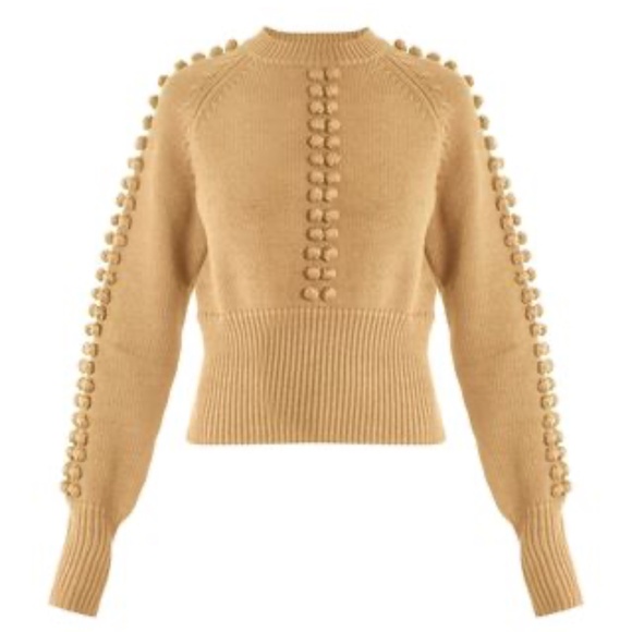 Chloe crewneck pom-pom sweater - Sz S - Picture 2 of 5